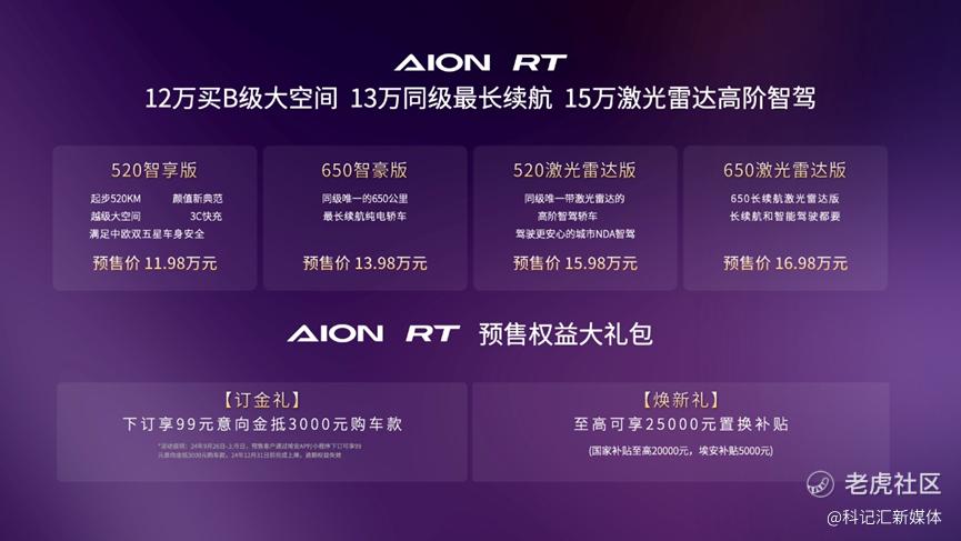 重新定义A+级轿车市场？AION RT创新技术引领市场新潮-科记汇