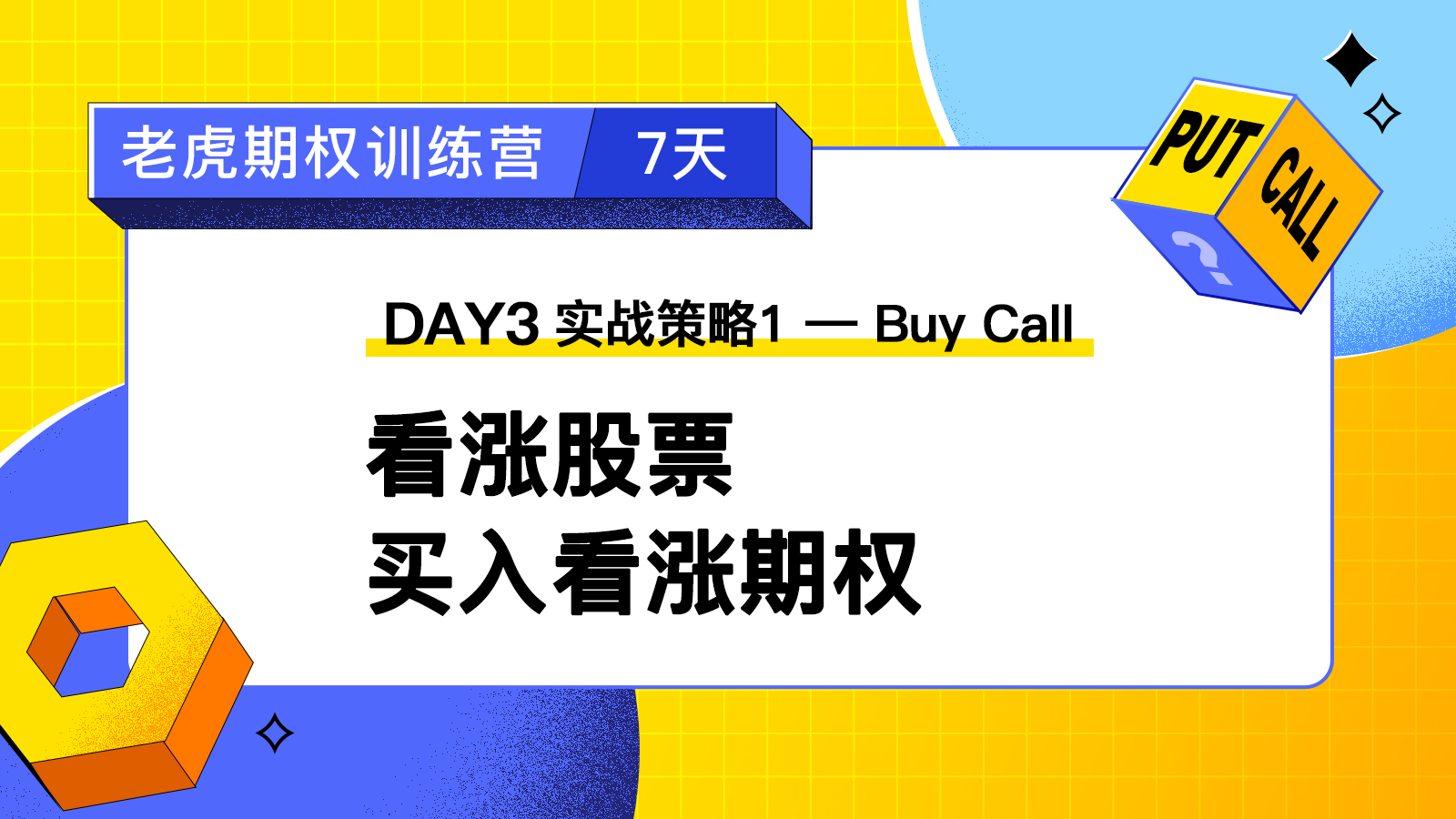 DAY3: 实战策略1: 看涨股票，买入看涨期权（Buy Call）