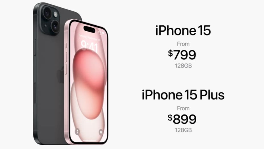 Apple iPhone 15 and 15 Plus Source: Apple Inc. 