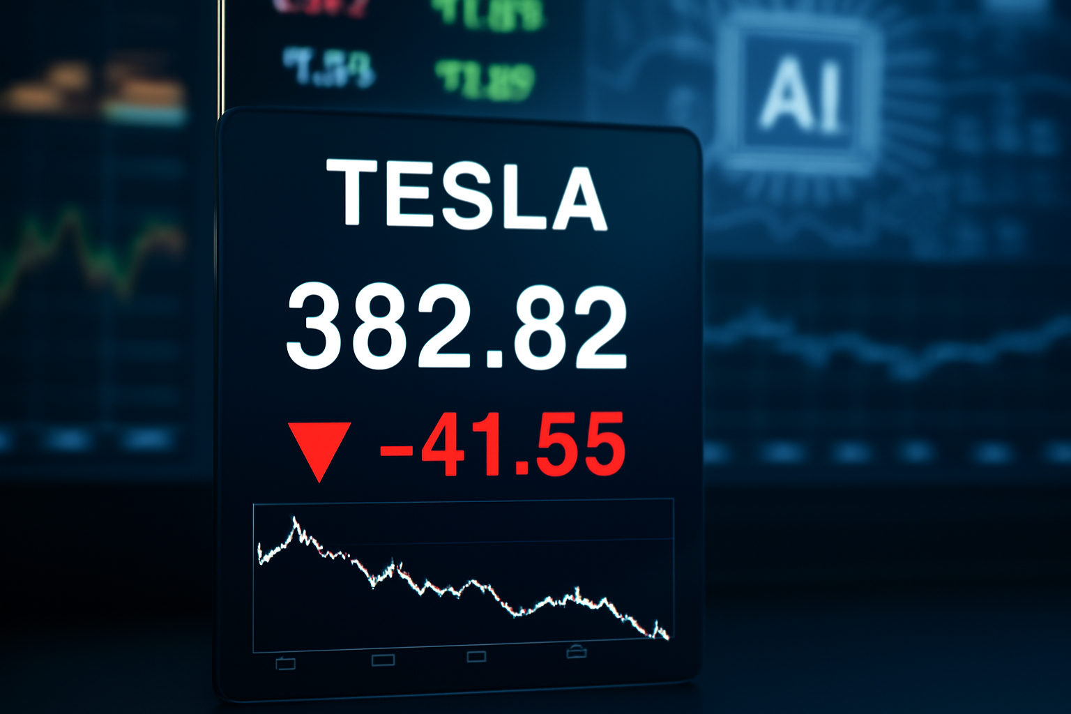 特斯拉股价盘前大幅下跌引发年内走势转负及成本担忧