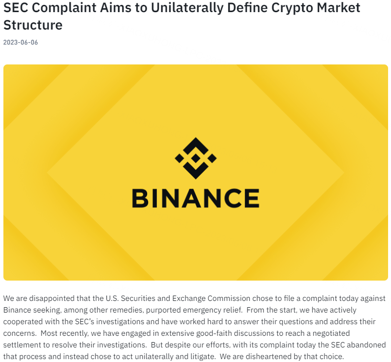 Source：https://www.binance.com/en/blog/ecosystem/sec-complaint-aims-to-unilaterally-define-crypto-market-structure-8707489117122437402