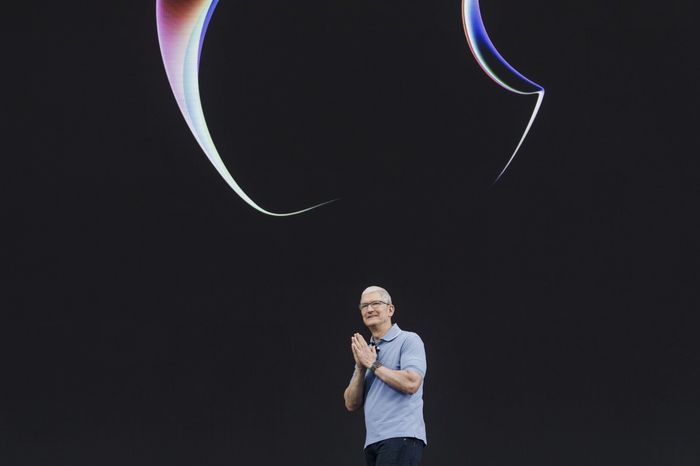 CEO Tim Cook at the Apple Worldwide Developers Conference in June.