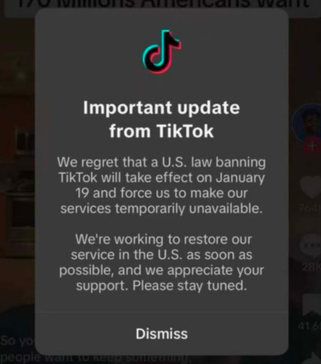 △TikTok通知截图