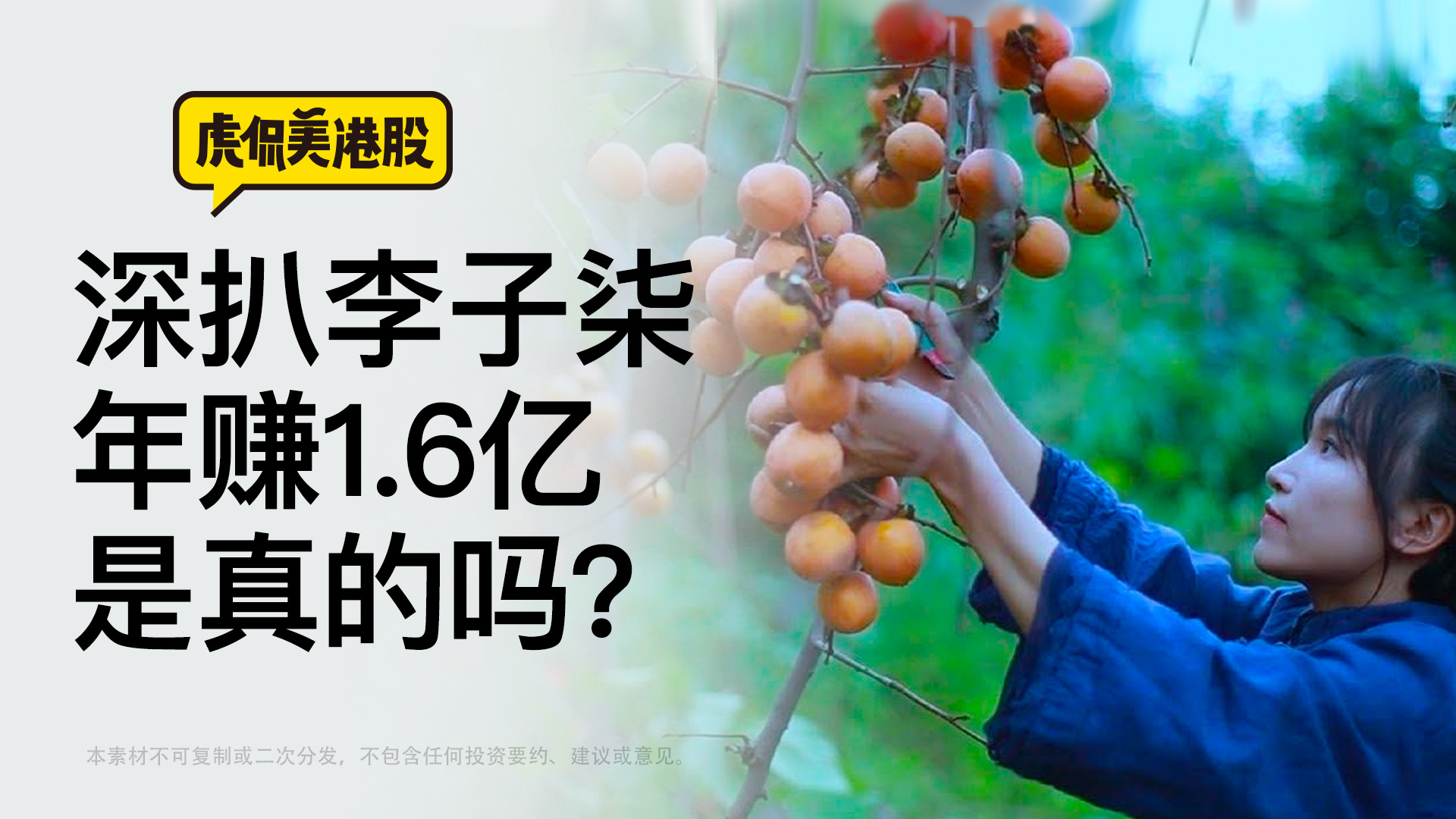 深扒李子柒，年入1.6亿是真的吗？