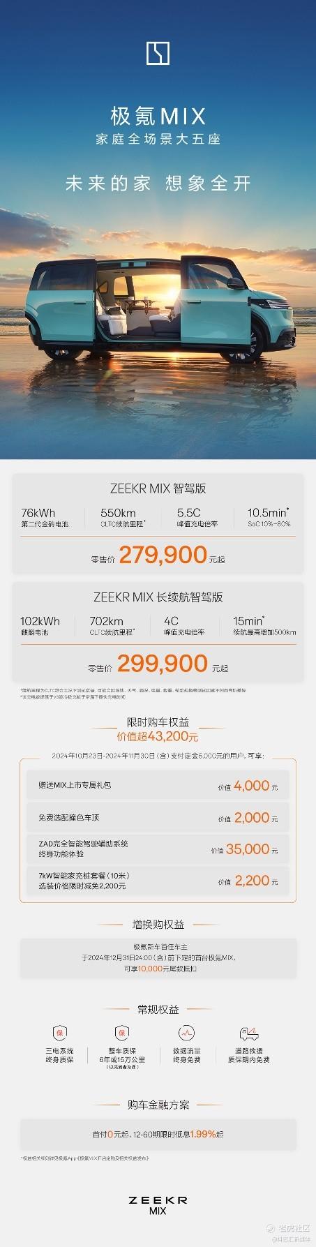 从未来开进现实的智能汽车，极氪MIX上市售价27.99万元起-科记汇