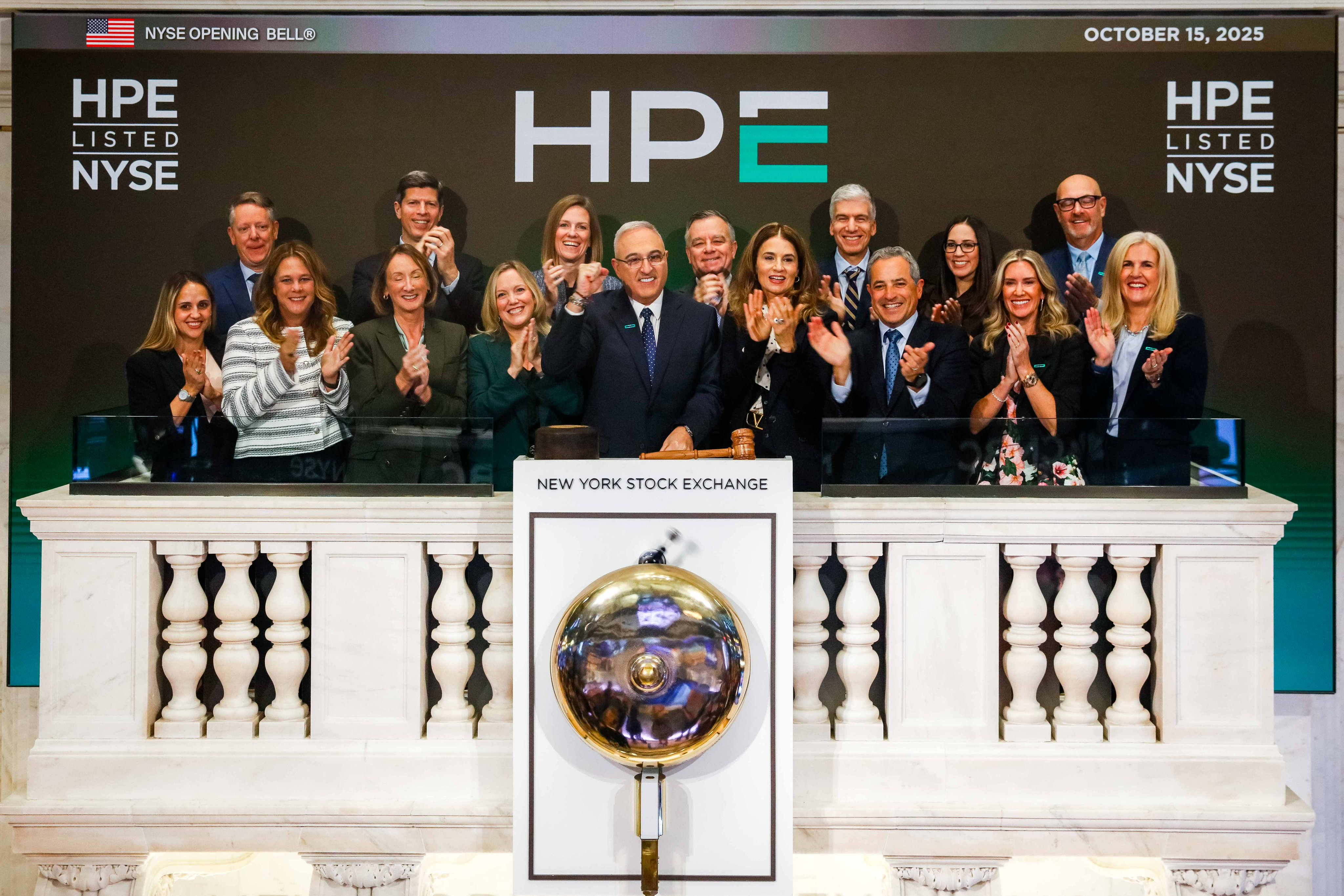 NASDAQ 庆祝HPE挂牌10周年