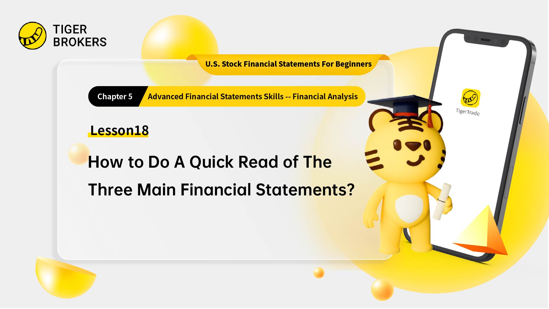 Lesson 18: Quick reading of financial statements